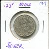 Image 1 : 1917 NFLD $0.25 Coin; silver