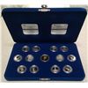 Image 1 : 1992 Commemorative 25 cents sterling silver coins; 1 for each Province and Loonie in Velvet case