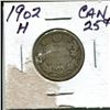 Image 5 : Lot of CDN $0.25 coins; 1872, 1892, 1902 -silver