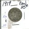 Image 5 : Lot of CDN Silver $0.25 coins; 1914, 1918, 1919