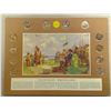 Image 1 : Special $0.25 coins Mounted on Cardboard Display board with Canada 1st Trade Treaty