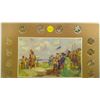 Image 2 : Special $0.25 coins Mounted on Cardboard Display board with Canada 1st Trade Treaty