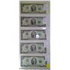 Image 1 : Lot of U.S. $2 bills; Series 1976 sealed B.F. 3G