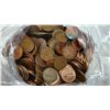 Image 2 : Approx 3lb bag of assorted pennies, from usa & canada - unchecked