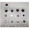 Image 1 : 13 pcs of assorted world coins, in cardboard protectors