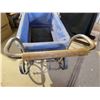 Image 6 : Vintage Baby Carriage; blue, one wheel broken