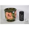 Image 1 : Moorcroft Coral Hibiscus glazed pottery jardiniere, 7" in height and 7" in diameter