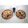 Image 2 : Two pieces of Moorcroft Coral Hibiscus glazed pottery including 10 1/4" diameter center bowl and a 9
