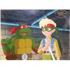 Image 2 : Teenage Mutant Ninja Turtles 1985 hand coloured original production cel, 21" X 19" overall dimension