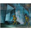 Image 2 : Teenage Mutant Ninja Turtles 1985 hand coloured production cel, 21" X 19" overall dimensions includi