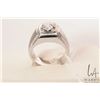 Image 2 : Gents 14kt white gold and .55ct round brilliant cut white diamond ring, size 10.25. Retail replaceme