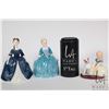 Image 1 : Three Royal Doulton figurines including 5 " Debbie HN2385, A Child from Williamsburg HN2154 and Gold