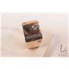 Image 1 : Gents 10kt yellow gold and diamond ring, set with eight single cut diamonds and one 0.14ct diamond,