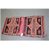 Image 1 : Vintage Turkish hand woven wool saddle bags 46" X 21 1/2"