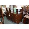 Image 1 : Quality Regency style mahogany bedroom suite including five drawer high boy, eight drawer dresser an