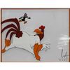 Image 2 : Foghorn Leghorn and Daffy Duck original production cell including The Art of Animation Galleries COA