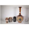 Image 1 : Two pieces of Doulton Lambeth Silicon including 4 1/2" jug and 5" double handled urn plus a 15" anti