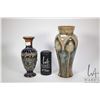 Image 1 : Two Doulton glazed stoneware vases including Royal Doulton 11" vase with artist initials EB and a Do