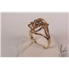 Image 2 : Ladies 10kt yellow gold ring set with aquamarine gemstone, size 7.25