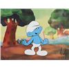Image 2 : Smurfs hand painted production cel, overall dimensions 18 1/2"X 16" overall dimensions including fra