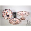 Image 1 : Three pieces of antique Royal Crown Derby 1721 including footed cake plate 5" in height and two 8 1/