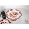 Image 2 : Three pieces of antique Royal Crown Derby 1721 including footed cake plate 5" in height and two 8 1/