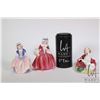 Image 1 : Three Royal Doulton figurines including vintage Lavinia HN1935, "Dinky Do" HN1678 and Home Again HN2