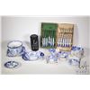 Image 1 : Selection of Royal Crown Derby "Mikado" bone china including a box set of forks and boxed set of spr