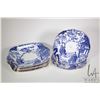 Image 1 : Four Royal Crown Derby "Mikado" bone china, double handled serving plates, each 9 1/4" square and tw