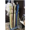 Image 1 : Eight rolls of upholstery and curtaining material including ultra suede, velveteen, silk and silk li