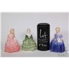 Image 1 : Three vintage Royal Doulton figurines including 4 3/4" Marie HN1370, Rose HN1368 and Belle HN2340