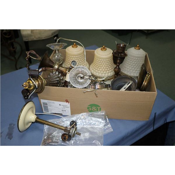 Ten vintage and antique electric light fixtures. Note: Not available for shipping. Local pickup only