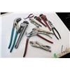 Image 1 : Large assortment of hand tools including vise grips, pliers, needle nose pliers, chanel lock pliers 