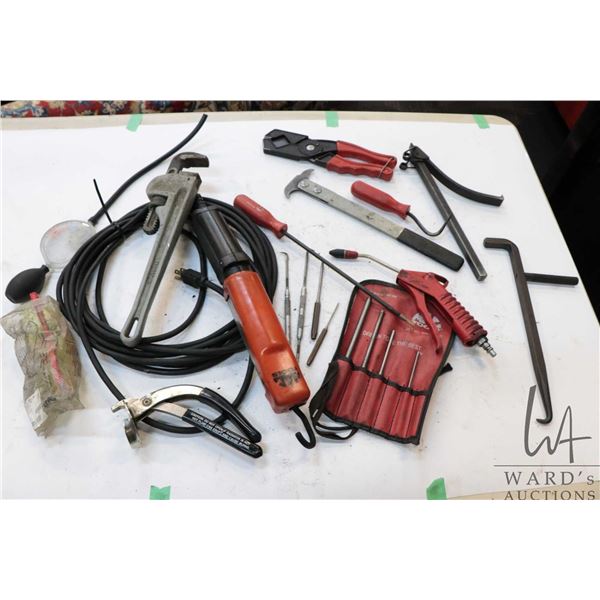 Mac Tools including two seal pullers, punch set, O-ring picks, air ...