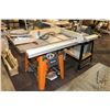 Image 1 : Rigid 10" TS 3650 table saw with manual, working at time of cataloguing, fence, slide, blade cover, 
