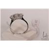 Image 2 : 18kt white gold three stone diamond ring set with .43ct, .45ct and .45ct brilliant white diamonds, 1