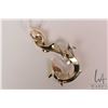 Image 2 : 14kt yellow and white gold high and matte polished "hook" pendant. Retail replacement value $2,800.0