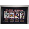 Image 1 : Framed "Oilers Legends" photographic prints including Wayne Gretzky, Grant Fuhr, Mark Messier and Pa