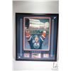 Image 1 : Framed Mark Messier Tag Lim print, two hockey cards and an Edmonton vs Phoenix game ticket. Note: No