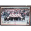 Image 2 : Framed photographic print 25 Year Heritage Classic group picture of Oiler's players and owners, hand