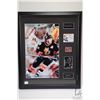 Image 1 : Framed Jarome Iginla #12 signed photographic print with hockey cards and pin