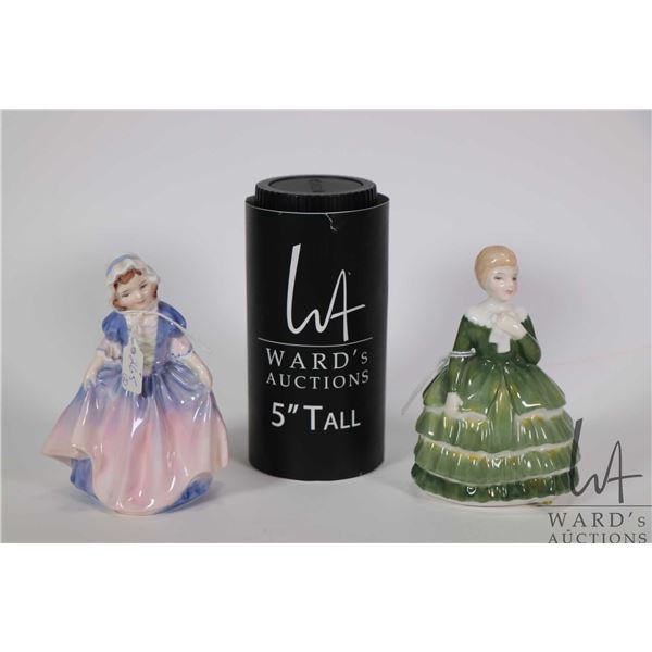 Three small Royal Doulton figurines including Belle HN2340, Dinky Do HN1678 and Goody Two shoes HN20