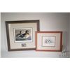 Image 1 : Two framed prints including Ducks Unlimited with matching framed stamp, pencil signed by artist Jame
