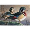 Image 2 : Two framed prints including Ducks Unlimited with matching framed stamp, pencil signed by artist Jame