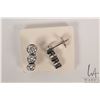Image 2 : 14kt white gold and diamond earrings, each set with .10ct, .14ct and .24ct round brilliant white dia