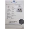 Image 2 : 18kt white gold, diamond and sapphire gemstone earrings. Set with two .45ct oval mixed cut sapphire 