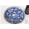 Image 2 : Blue and white Dragon Branch bowl with Chien Lung reign mark 5" in diameter plus a blue and white ha