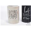 Image 2 : Chinese "Comerade" calligraphy brush pot 4 3/4" in height and a rectangular "Heart Sutra" calligraph