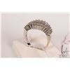Image 2 : 18kt white gold and diamond ring. Set with .55ct of round full cut white diamonds and .45ct of bague