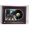 Image 1 : The Beatles Abbey Road framed LP with signatures of Ringo Starr, Paul McCartney and George Harrison,